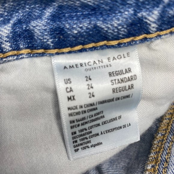 American Eagle 90s Boyfriend Jeans Rainbow Pockets Jeans Plus Size 24 NWT - Picture 12 of 15